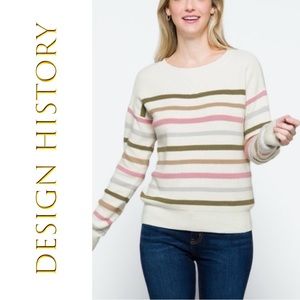 Design History Striped Knit Sweater (size M)